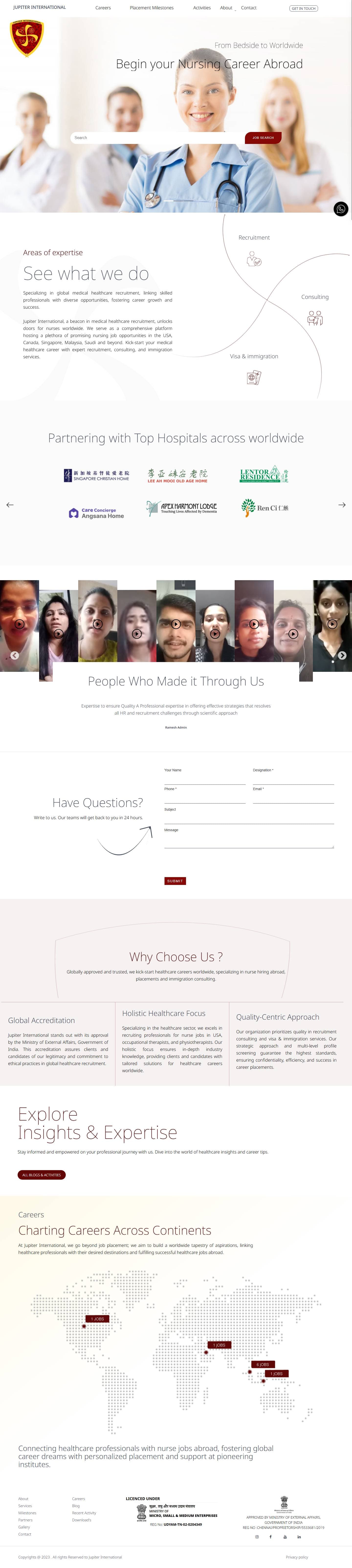 Jupiter International — the live site